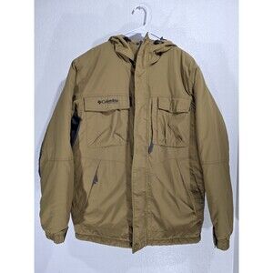 Vintage y2k Columbia Vertex Men's Size Medium Khaki Full Zip Hooded Jacket